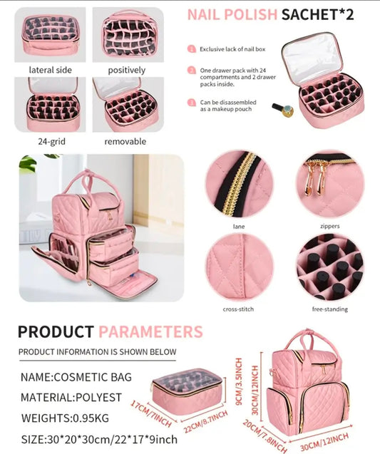 Bulto Profesional para Uñas – Organización y Comodidad